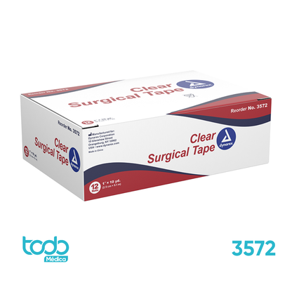 Cinta Transparente Transpore 1" – Caja con 12 Unidades