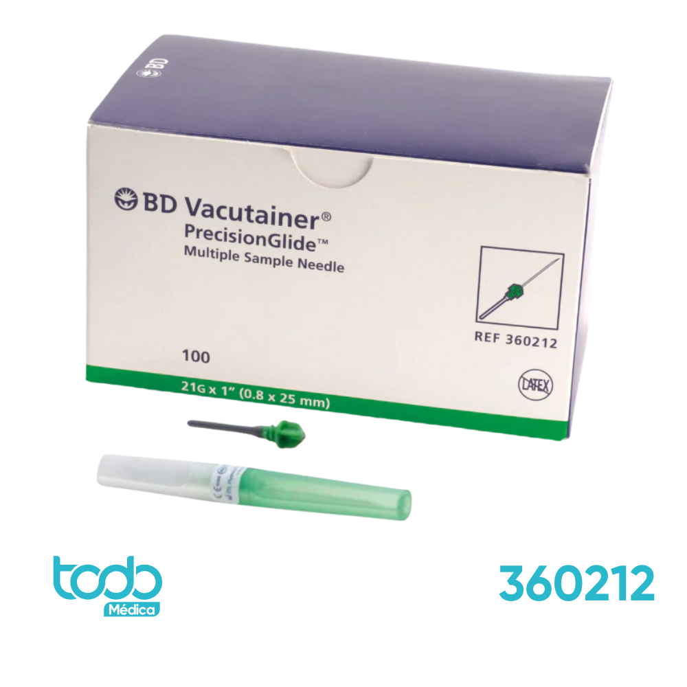 Aguja BD 21x1" para Extracción de Sangre