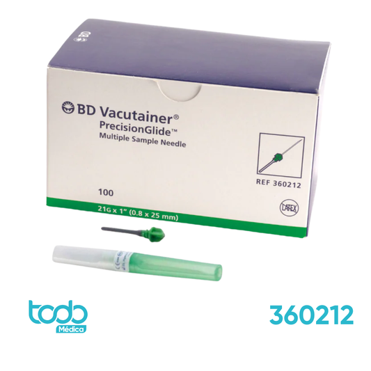 Aguja BD 21x1" para Extracción de Sangre