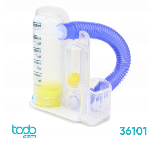 Inspirómetro Volumétrico 5000 ml – Ejercitador Pulmonar para Salud Respiratoria