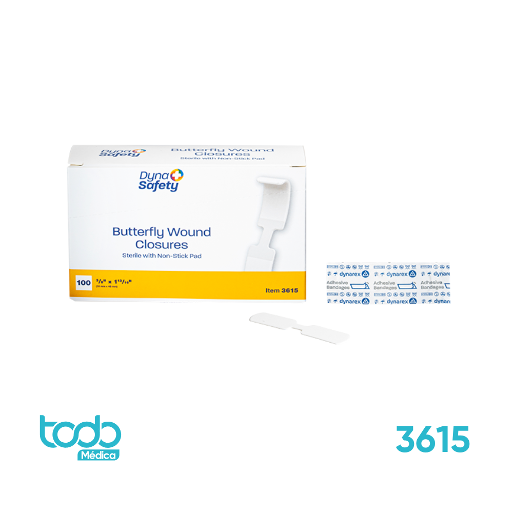 Cierre de Heridas Tipo Mariposa Estéril – Caja x 100