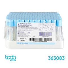 Tubo Vacutainer BD Tapa Celeste – 2.7ml, Plástico – Caja de 100 Unidades