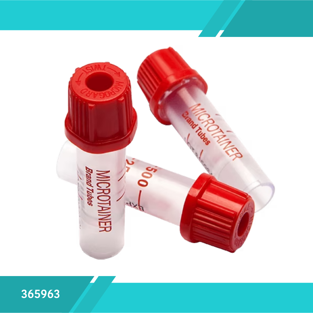 TUBO RECOLECTOR MICROTAINER CON TAPA ROJA
