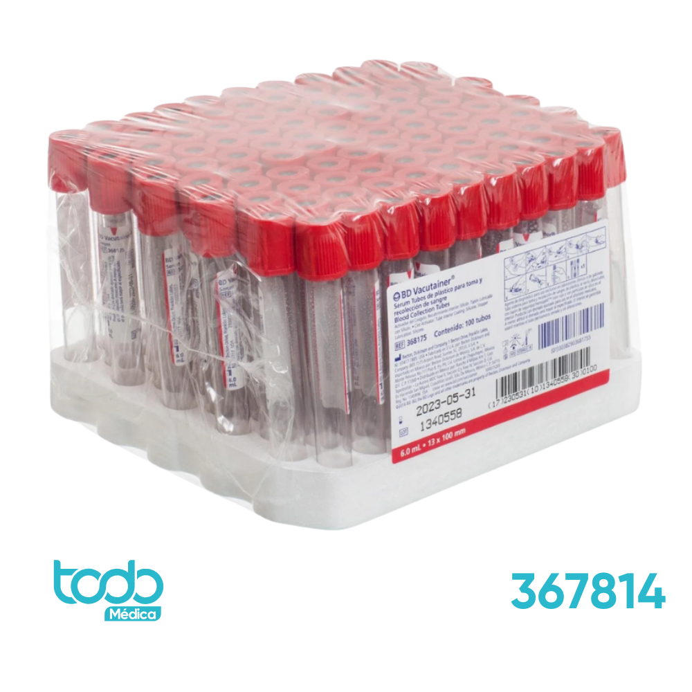 Tubo Recolector de 5.0 mL con Tapa Roja – BD Vacutainer®