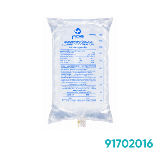 Cloruro de Sodio 0,9% 5000 ml – Suero Fisiológico 5 L