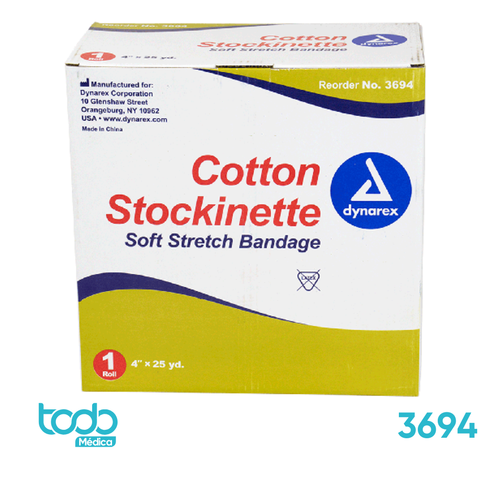 Stockineta Dynarex Algodón Beige 4" x 22m
