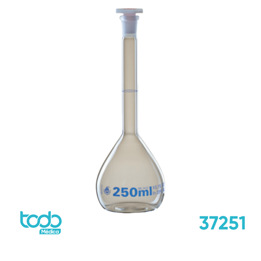 Matraz Aforado Volumétrico con Tapón de PP 250 ml