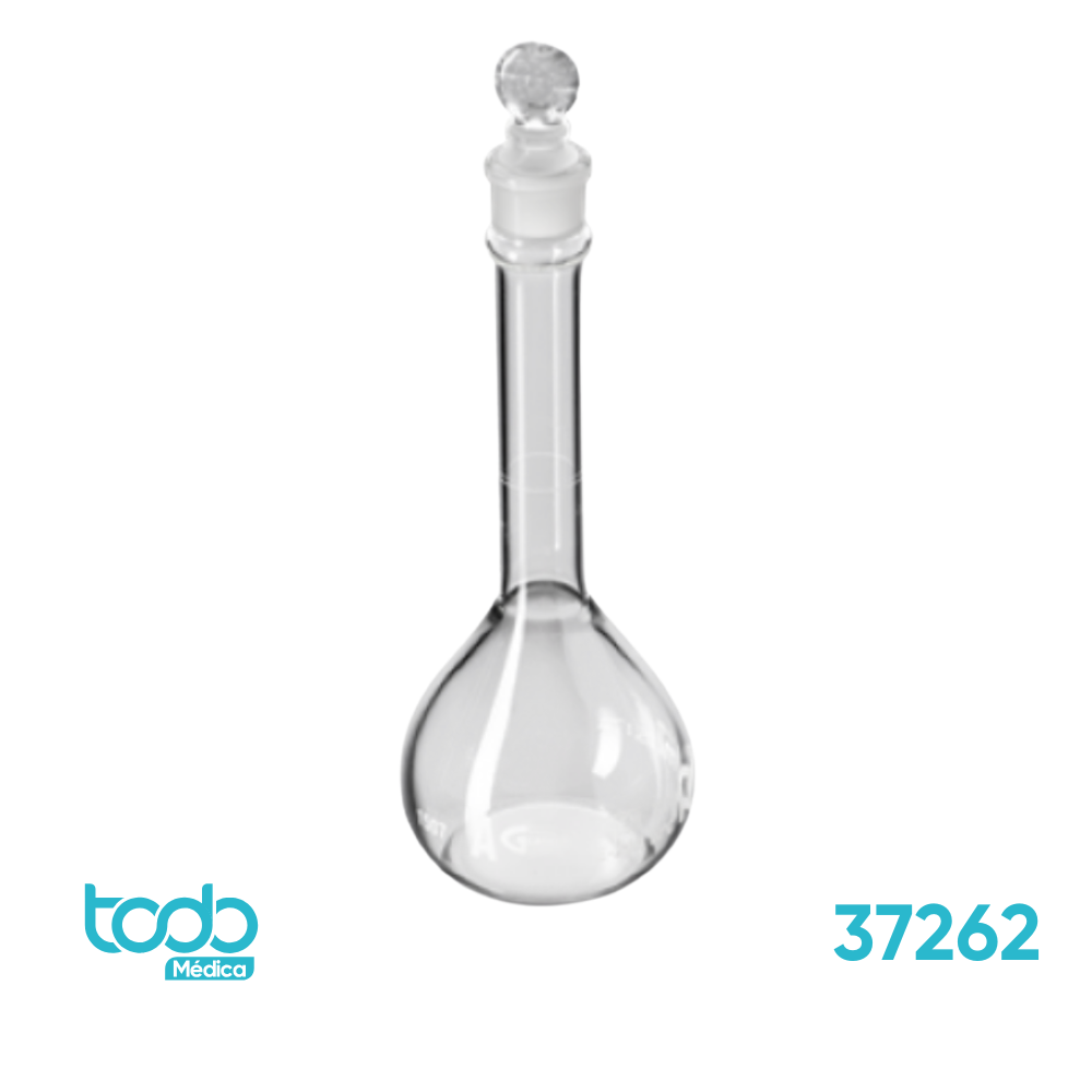 Matraz Aforado Volumétrico con Tapón de Vidrio 250 ml CJ2