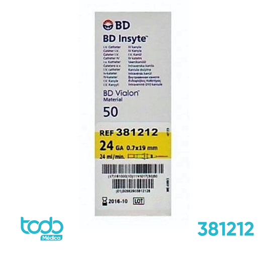 Catéter Intravenoso BD Insyte 24G x 3/4"