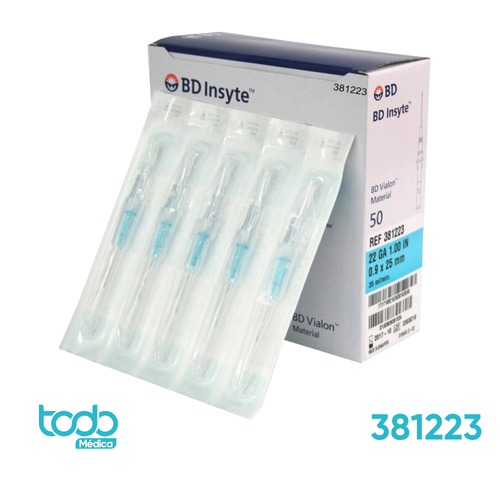 Catéter Intravenoso BD Insyte 22G x 1"