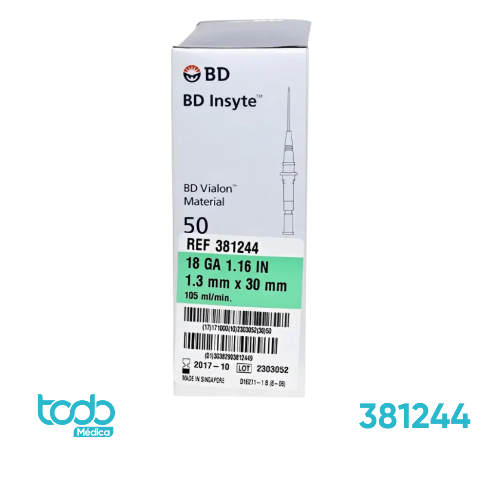 Catéter Intravenoso BD Insyte 18G x 1 1/16"
