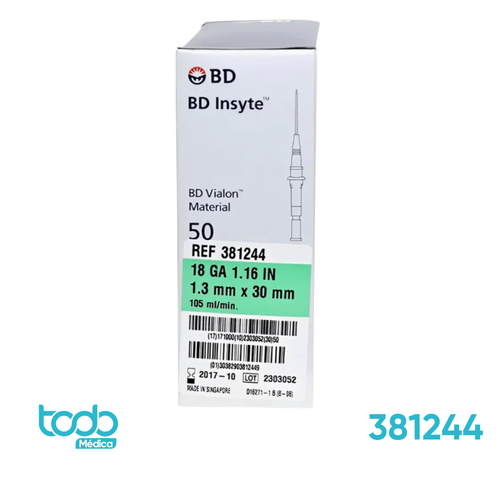 Catéter Intravenoso BD Insyte 18G x 1 1/16"