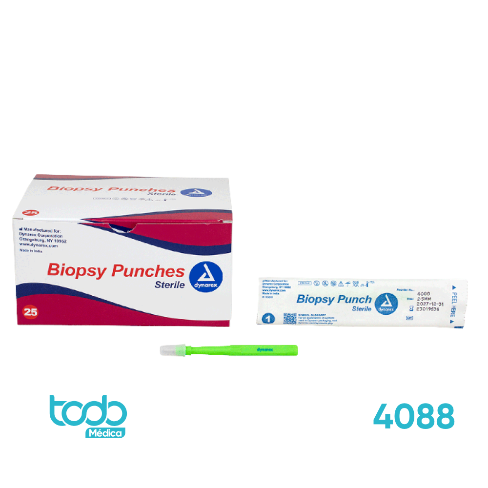 Punch para Biopsia 2.5 mm Estéril – Color Verde