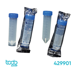Tubo Cónico Deltalab 50 ml con Tapa – Caja con 25 Unidades