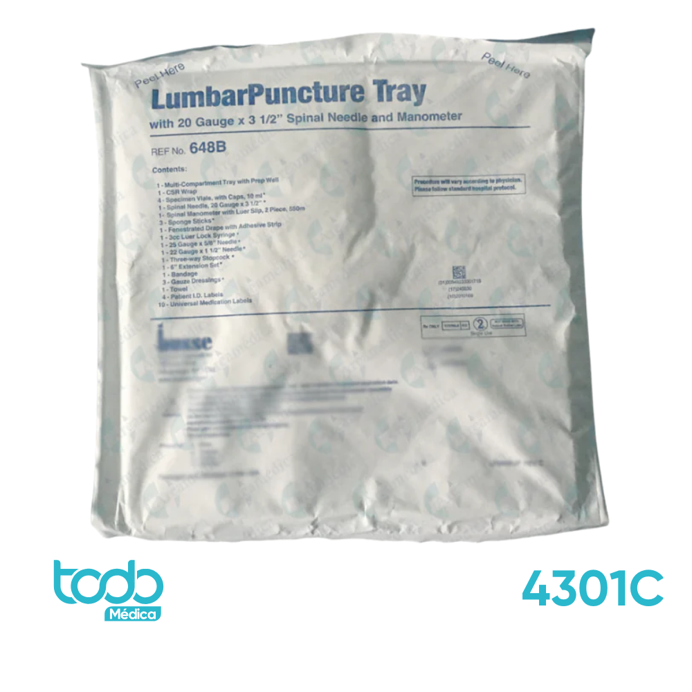 Bandeja de Punción Lumbar para Adulto de 20GX3-1/2"