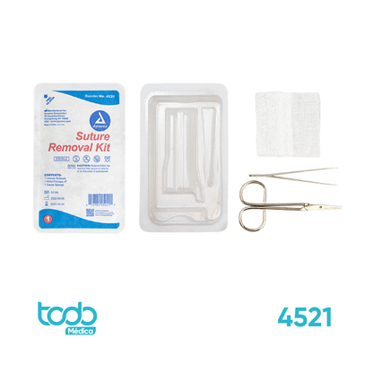 Kit Quita Puntos Estéril con Tijeras Littauer y Pinzas Metálicas
