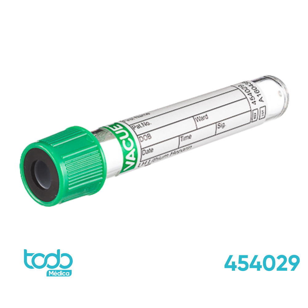 Tubo Recolector Vacuette – 4 ml – Tapa Verde