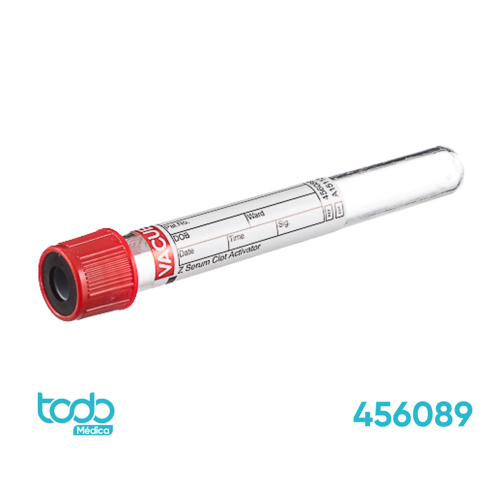 Tubo Recolector Vacuette – 6.0 ml – Tapa Roja