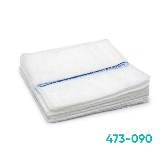 Apósito de Gasa Estéril Radiopaco Bastos Viegas 4" × 4" (10 × 10 cm) – 16 Capas – Paquete con 5 Unidades