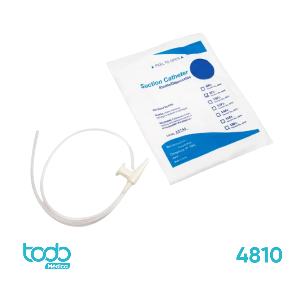 Sonda de Aspiración 10FR – Desechable con Válvula de Control