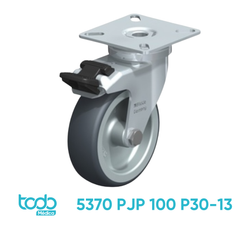 Rueda Tente Sintética y Giratoria con Bandeja de Goma Termoplástica – 101.6mm