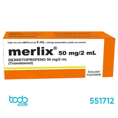 Merlix Unipharm Solución Inyectable 50mg 2ml – Caja con 1 Unidad