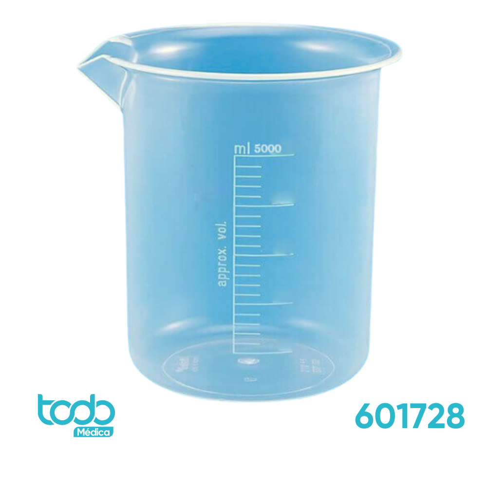 Beaker Globe de Polimetilpenteno (PMP) con Graduaciones en Relieve – 5000 ml