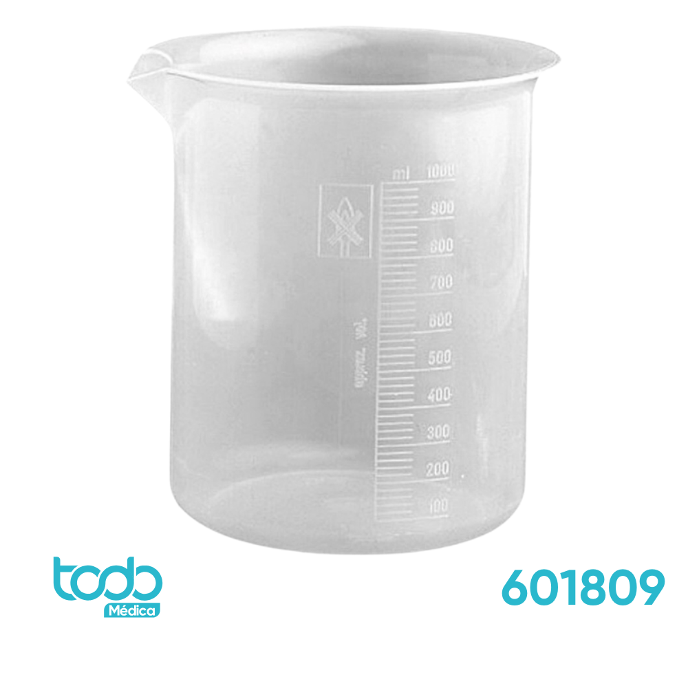 Beaker Globe de Polipropileno con Graduaciones en Relieve – 2000 ml