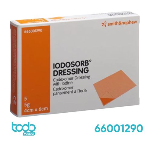 Apósito Iodosorb 4 x 6 cm – Gel de Yodo Cadexómero Estéril