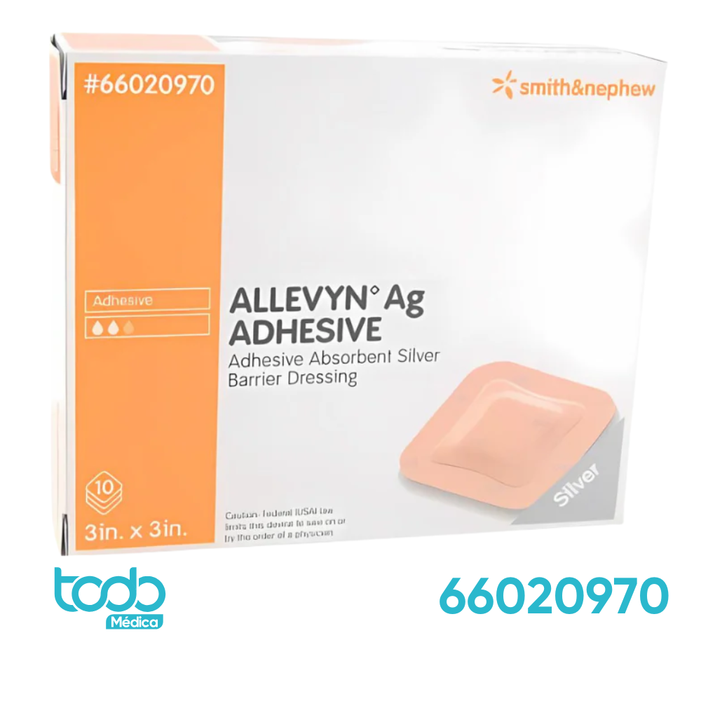 Allevyn con Adhesivo 3" x 3" – con Sulfadiazina de Plata