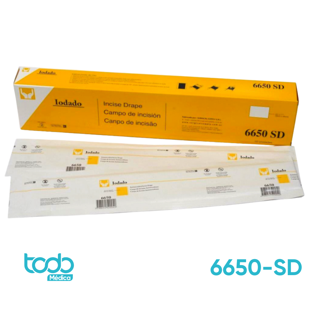 Campo Quirúrgico Suministro Iodado Antimicrobiano Estéril 45×60 cm