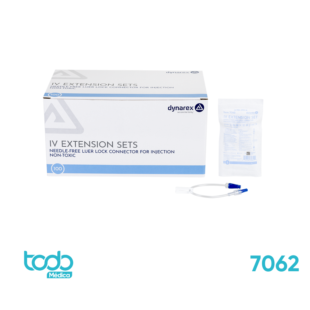 Extensión IV Estéril con Conector Libre de Aguja – 20,3 cm