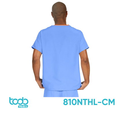Camisa Médica Medline PerforMAX® Celeste Reversible – Talla L