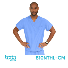 Camisa Médica Medline PerforMAX® Celeste Reversible – Talla L