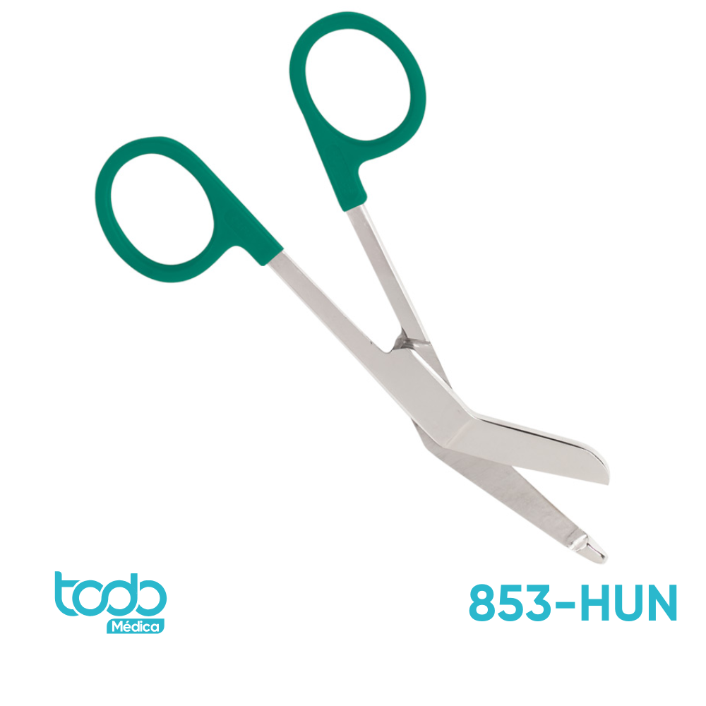 Tijera Prestige para Vendaje Acero Inox. Autoclavable Verde Oscuro 5.5"