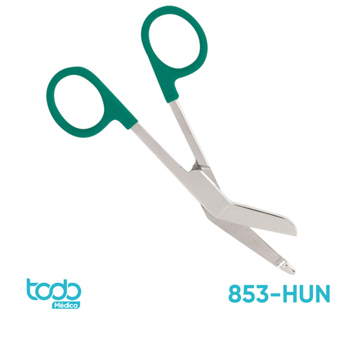 Tijera Prestige para Vendaje Acero Inox. Autoclavable Verde Oscuro 5.5"