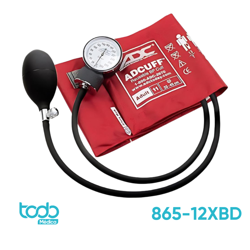 Brazalete para Esfigmomanómetro ADC Adcuff Rojo Adulto