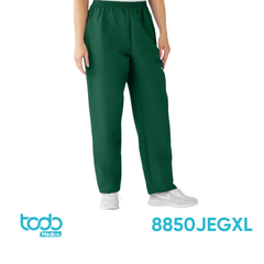 Pantalón Medline ComfortEase con Elástico – Verde Oscuro – Talla XL