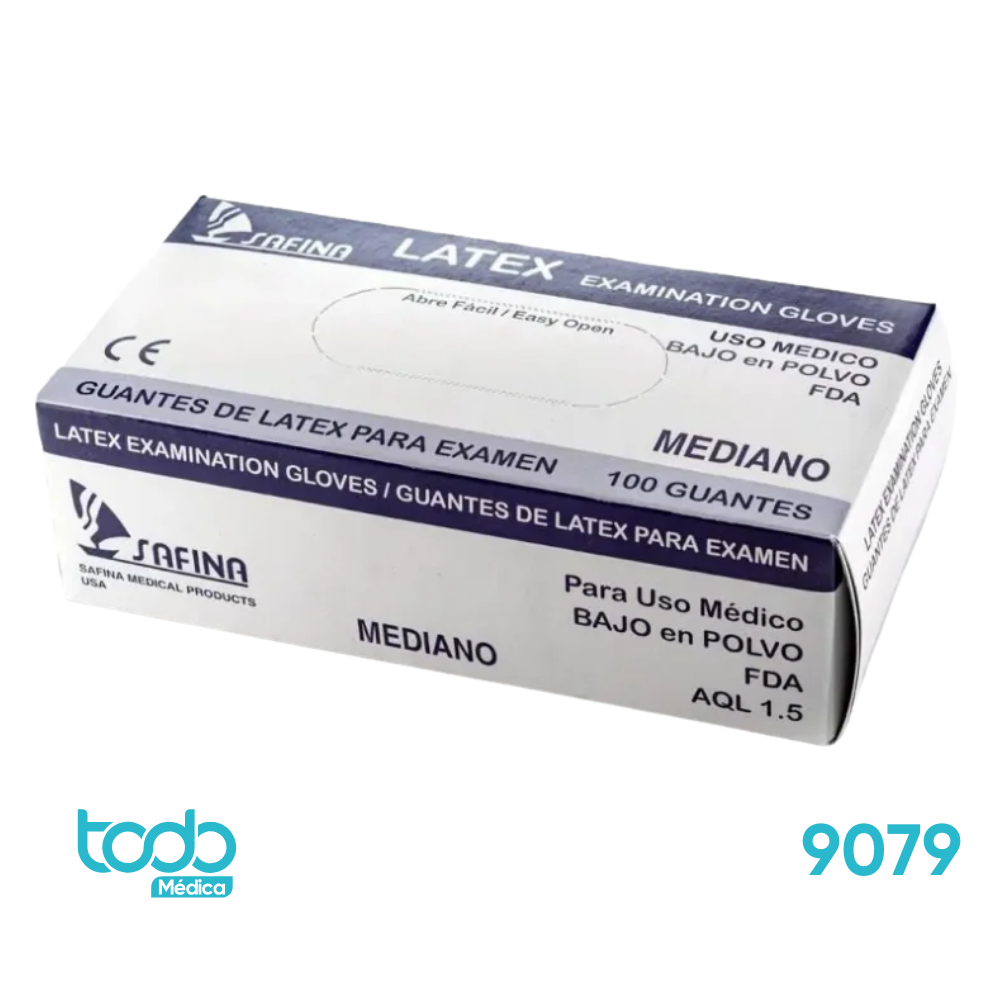 Guantes de Látex Bajo Polvo – Talla M