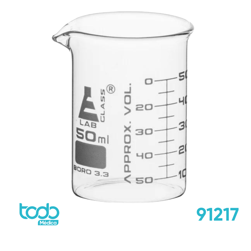 Beaker Brand Borosilicato C/Graduaciones 50ML