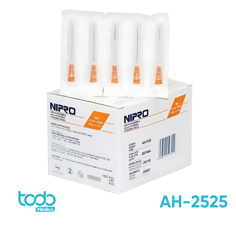Aguja Hipodérmica – 25G x 1"