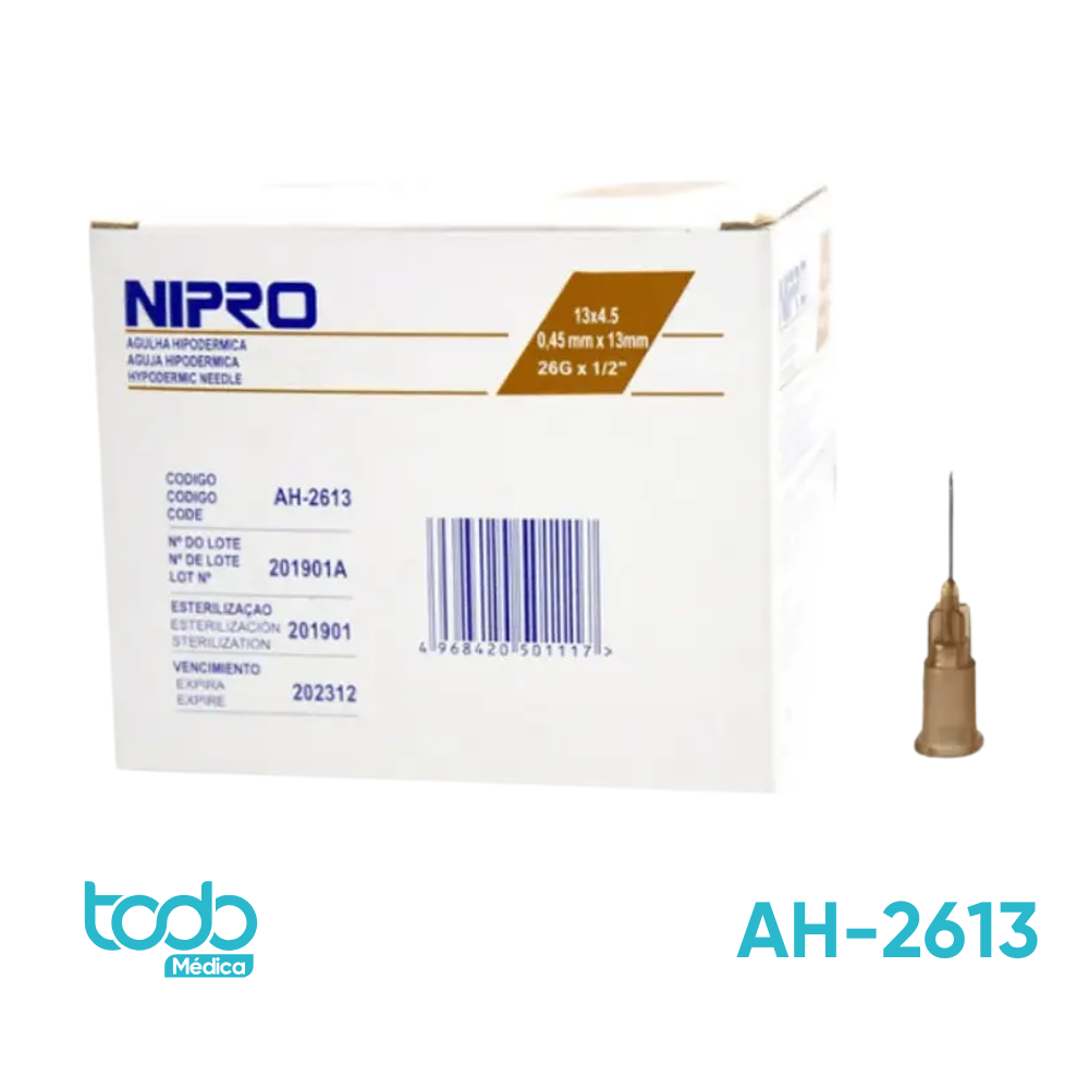 Aguja Hipodérmica – 26G x 1/2"