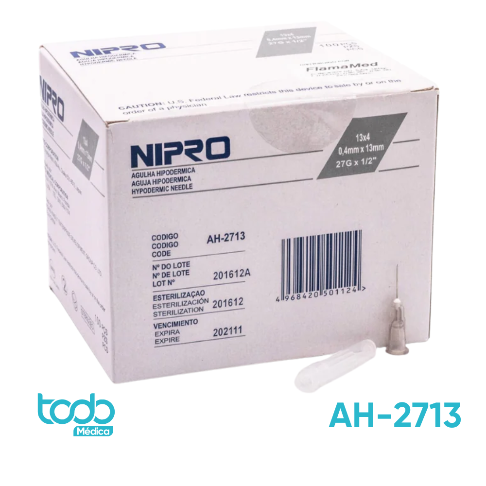 Aguja Hipodérmica – 27G x 1/2"