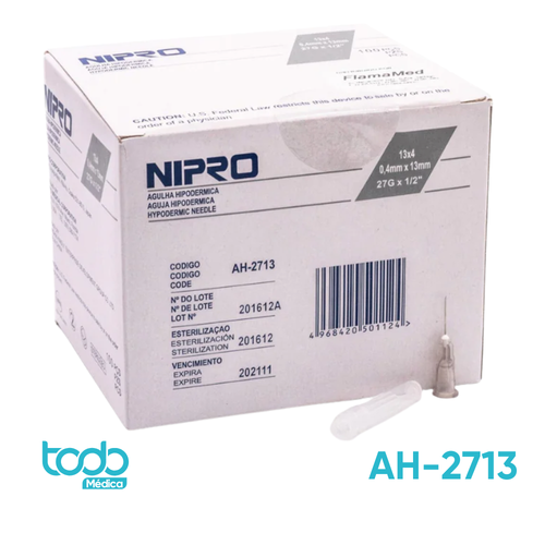 Aguja Hipodérmica – 27G x 1/2"
