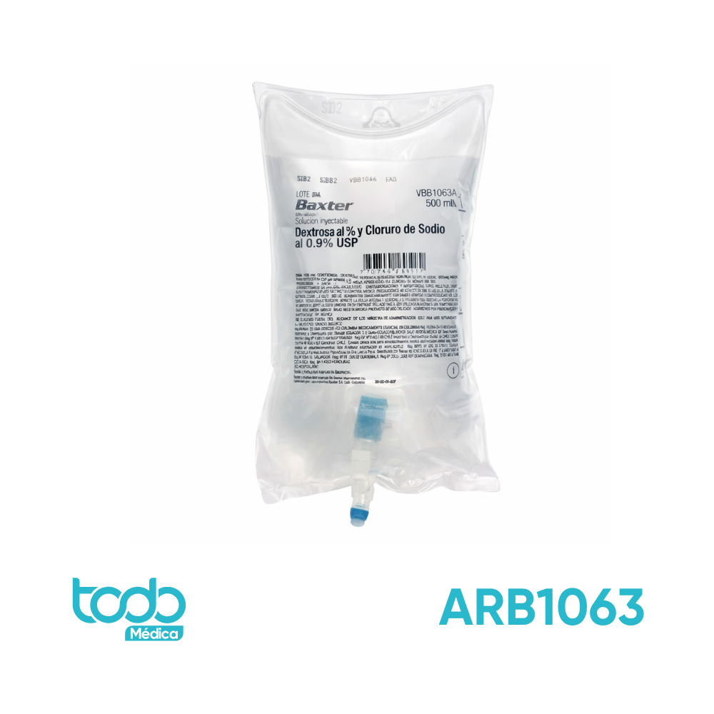 SUERO MIXTO BAXTER 500 ml – Solución Intravenosa Estéril
