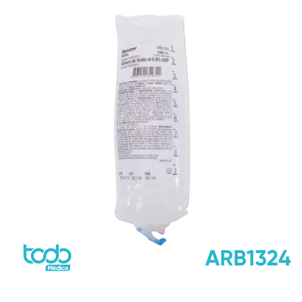 Cloruro de Sodio 0.9% 1000 ml – Solución Salina Estéril