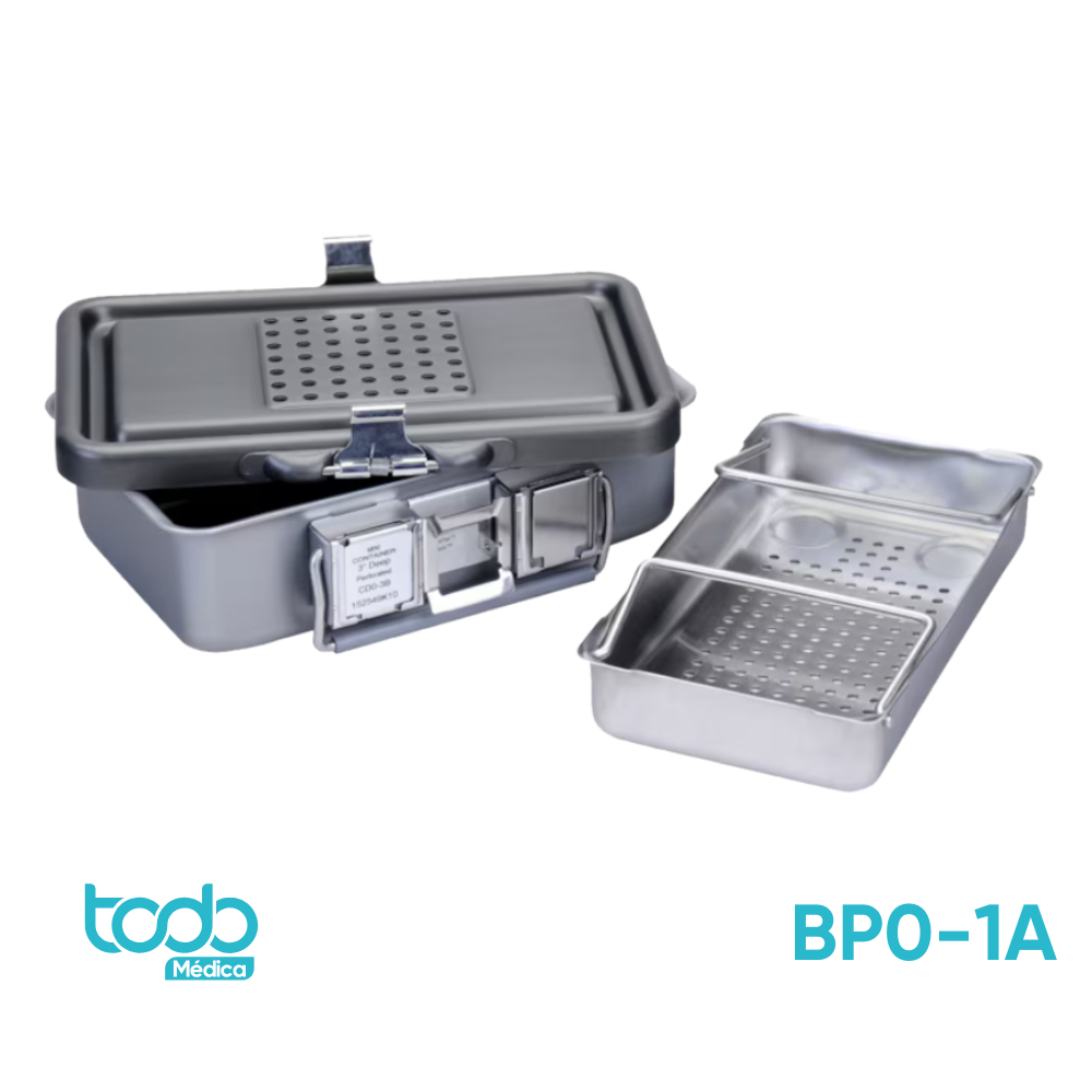 Canastilla BD Génesis Mini Perforada 23.2x12.7x4.1cm – Caja de Almacenaje Quirúrgico