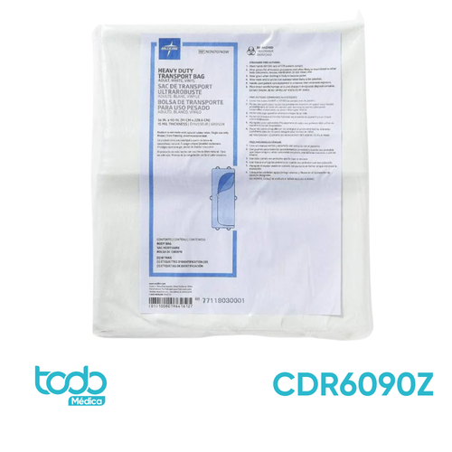 Bolsa Post Mortem Medline Blanca 36x90" – Capacidad 280 lbs