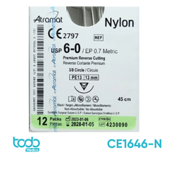 Nylon Atramat 6-0 – Suturas Quirúrgicas Monofilamento de Nylon