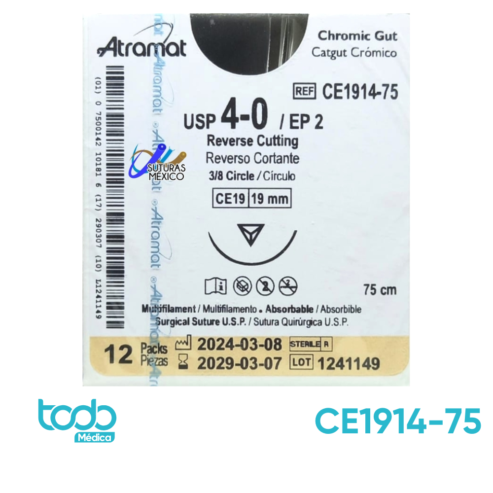 Sutura Crómica 4-0